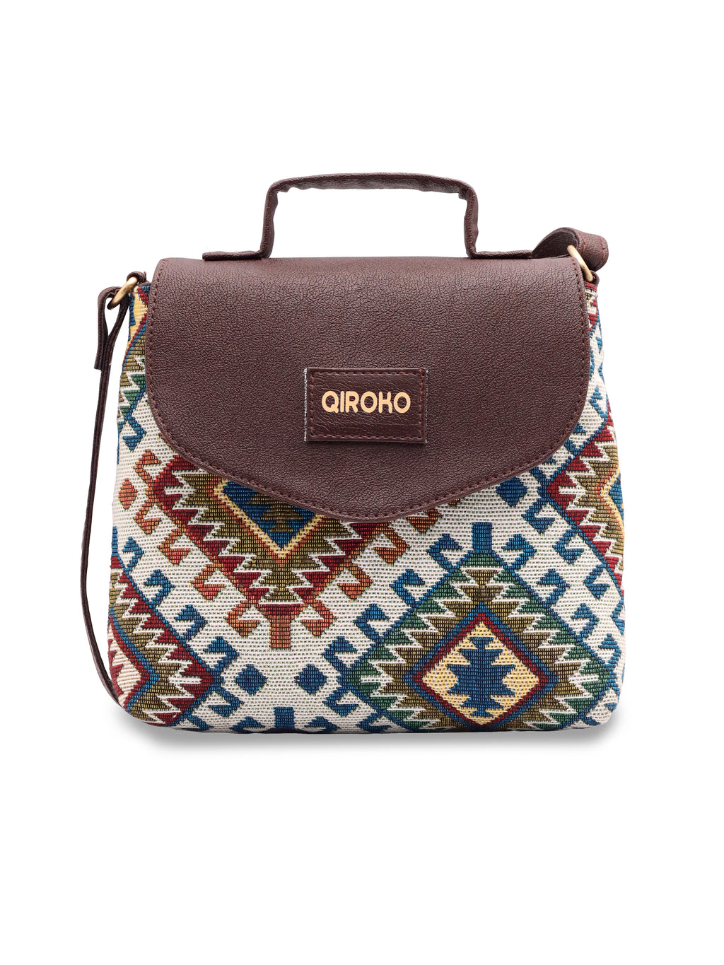 Earthcraft Collection | Dual Compartment Crossbody Sling | Earthy Tribal
