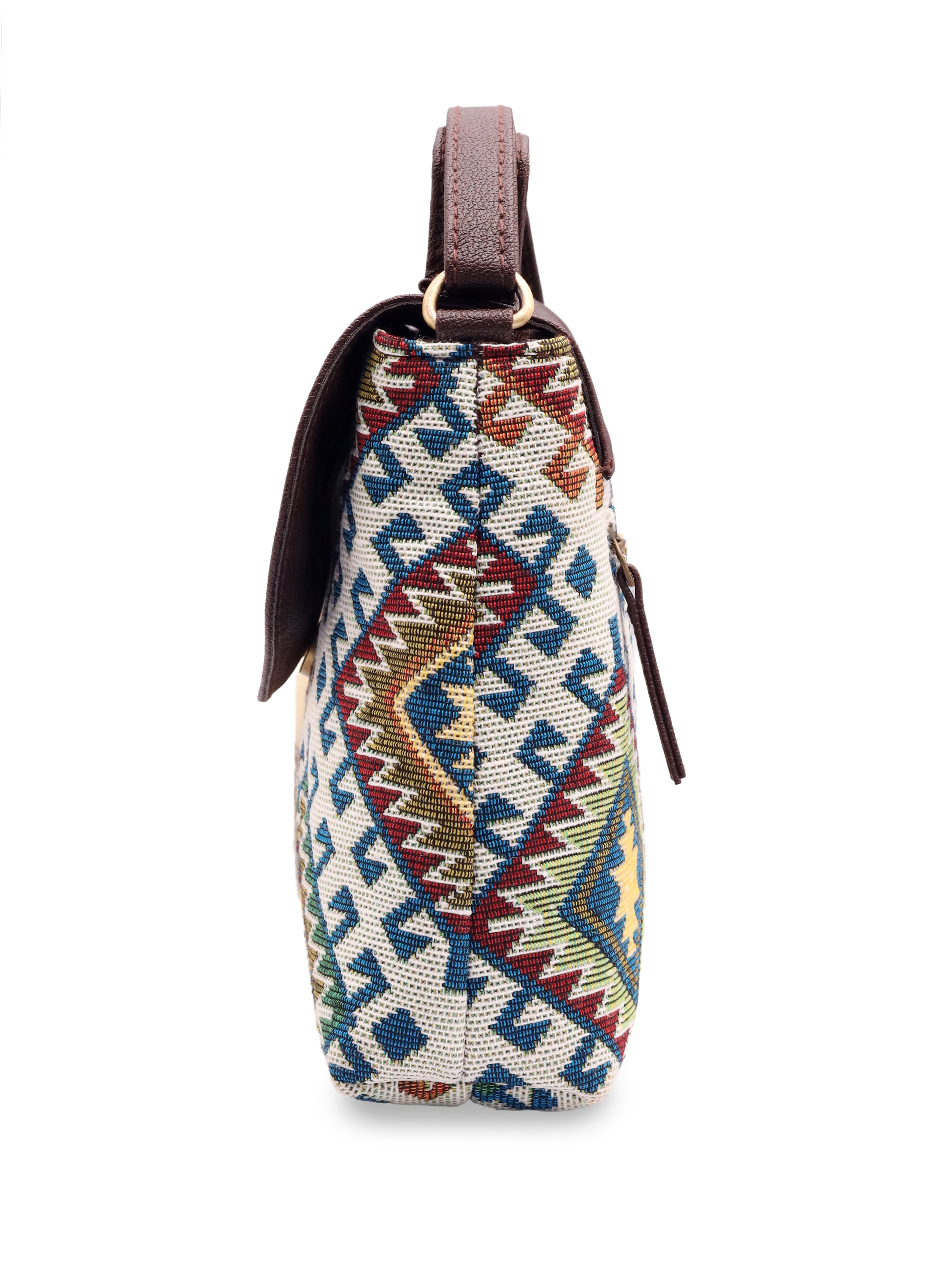 Earthcraft Collection | Dual Compartment Crossbody Sling | Earthy Tribal