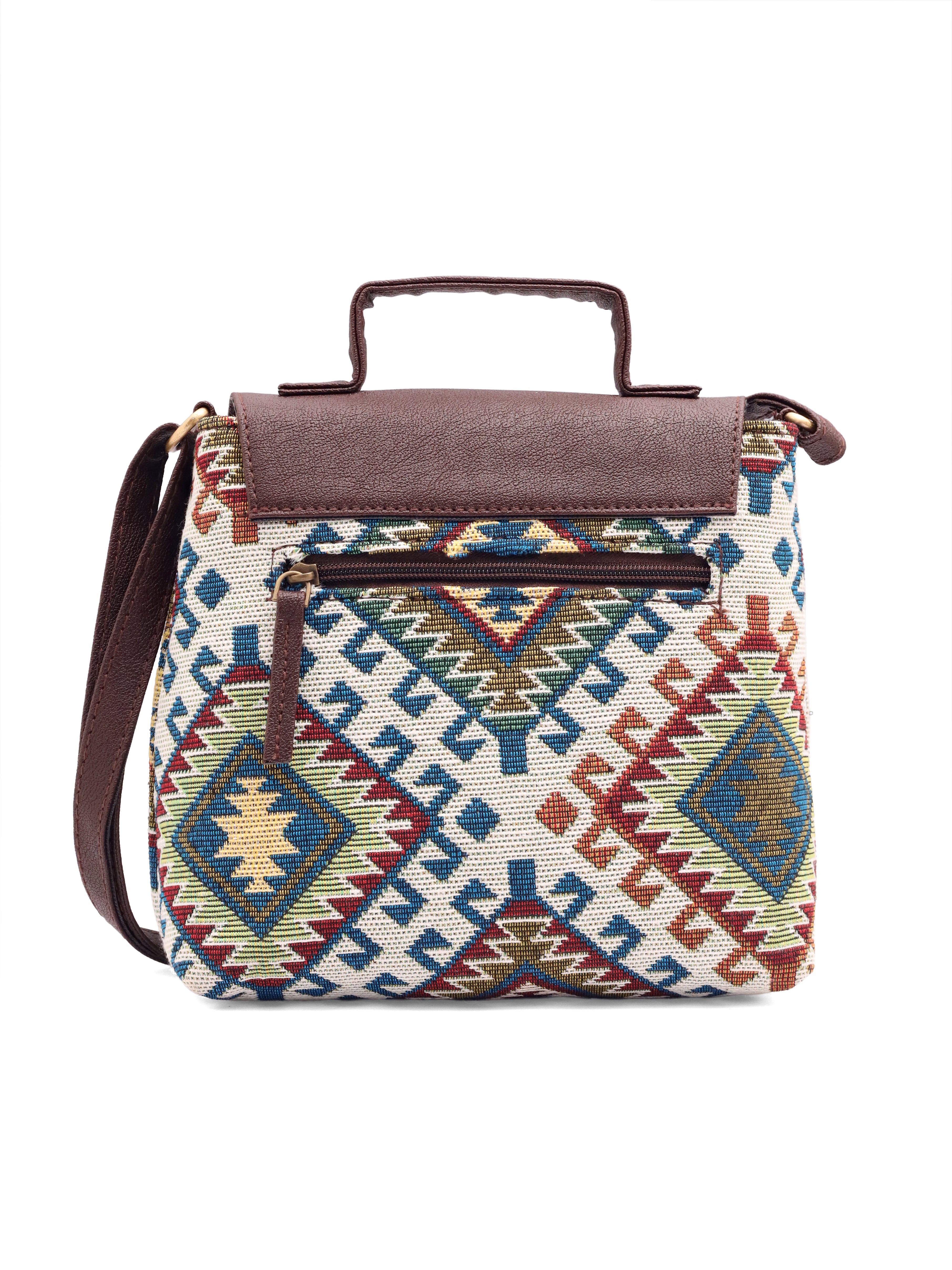 Earthcraft Collection | Dual Compartment Crossbody Sling | Earthy Tribal