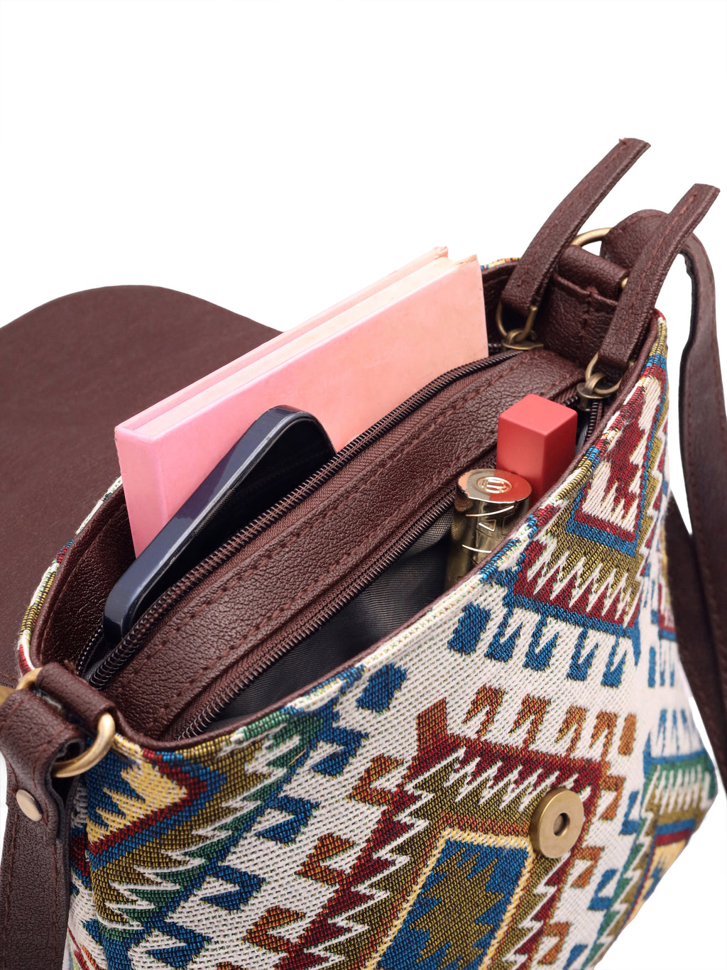 Earthcraft Collection | Dual Compartment Crossbody Sling | Earthy Tribal