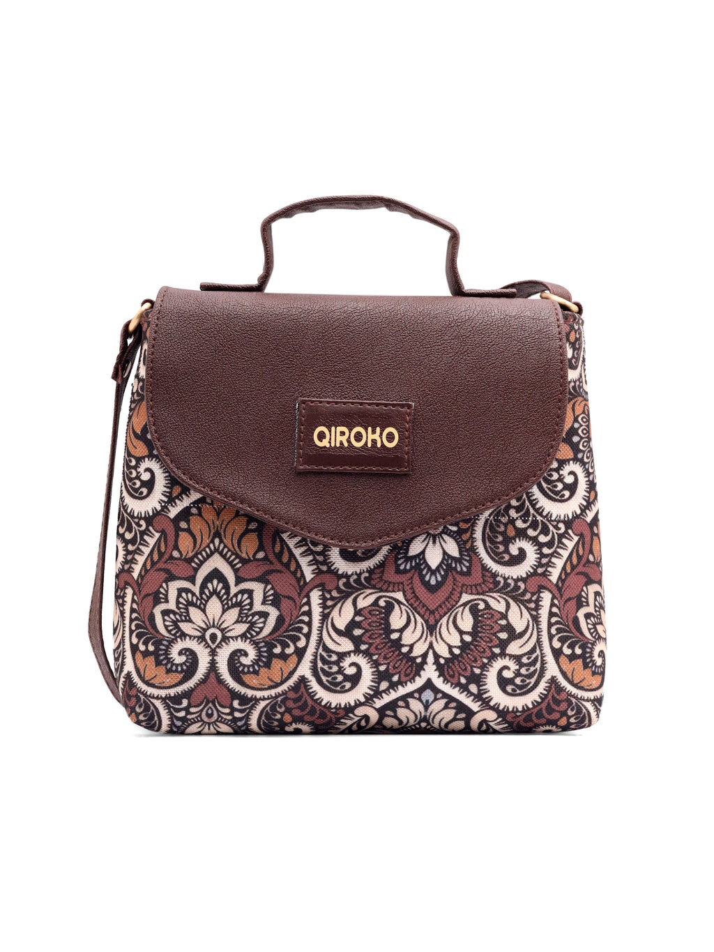 Earthcraft Collection | Dual Compartment Crossbody Sling | Floral Paisley