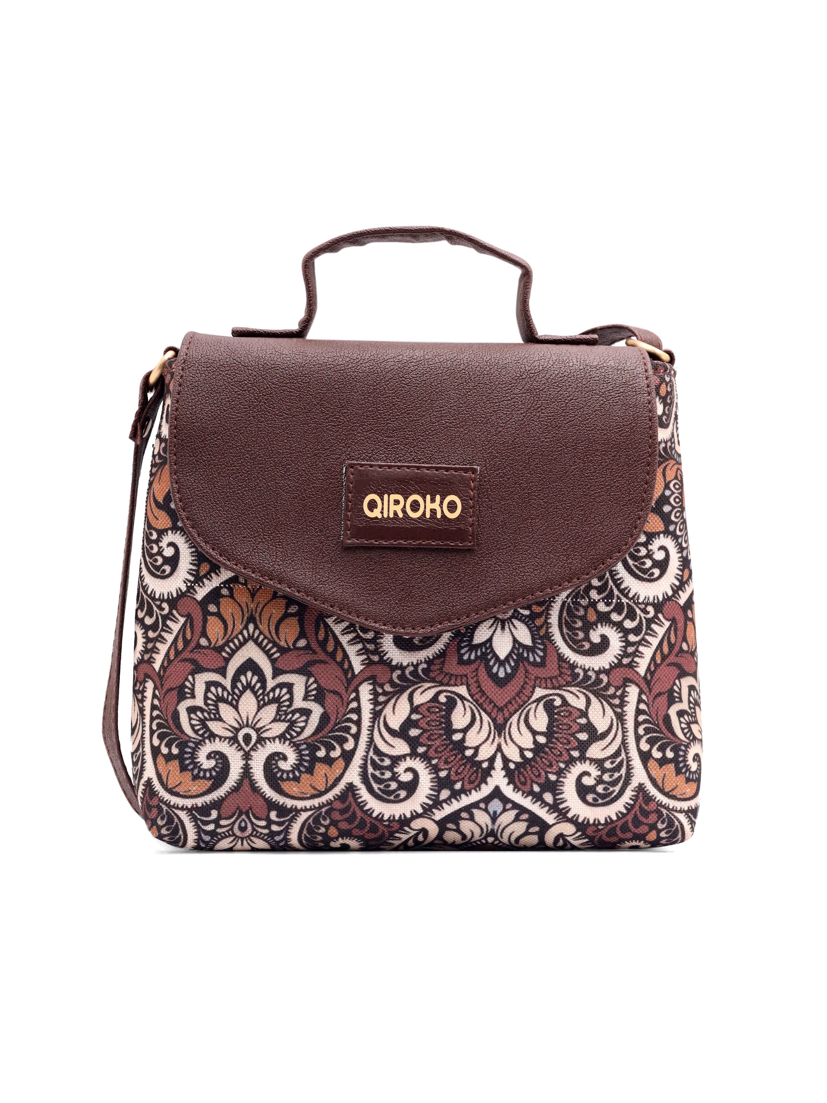 Earthcraft Collection | Dual Compartment Crossbody Sling | Floral Paisley