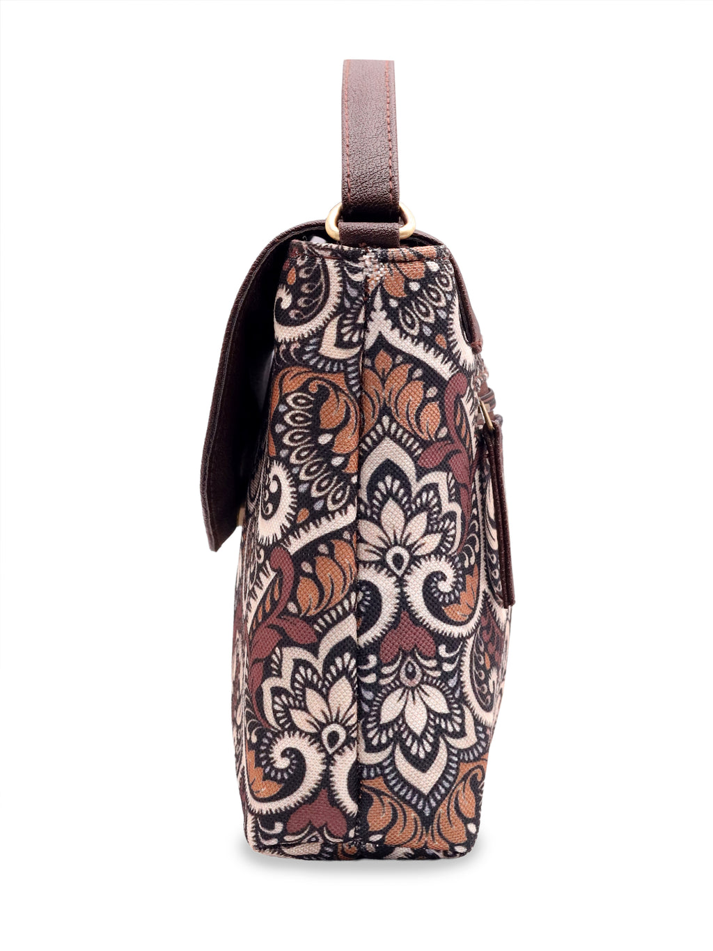 Earthcraft Collection | Dual Compartment Crossbody Sling | Floral Paisley