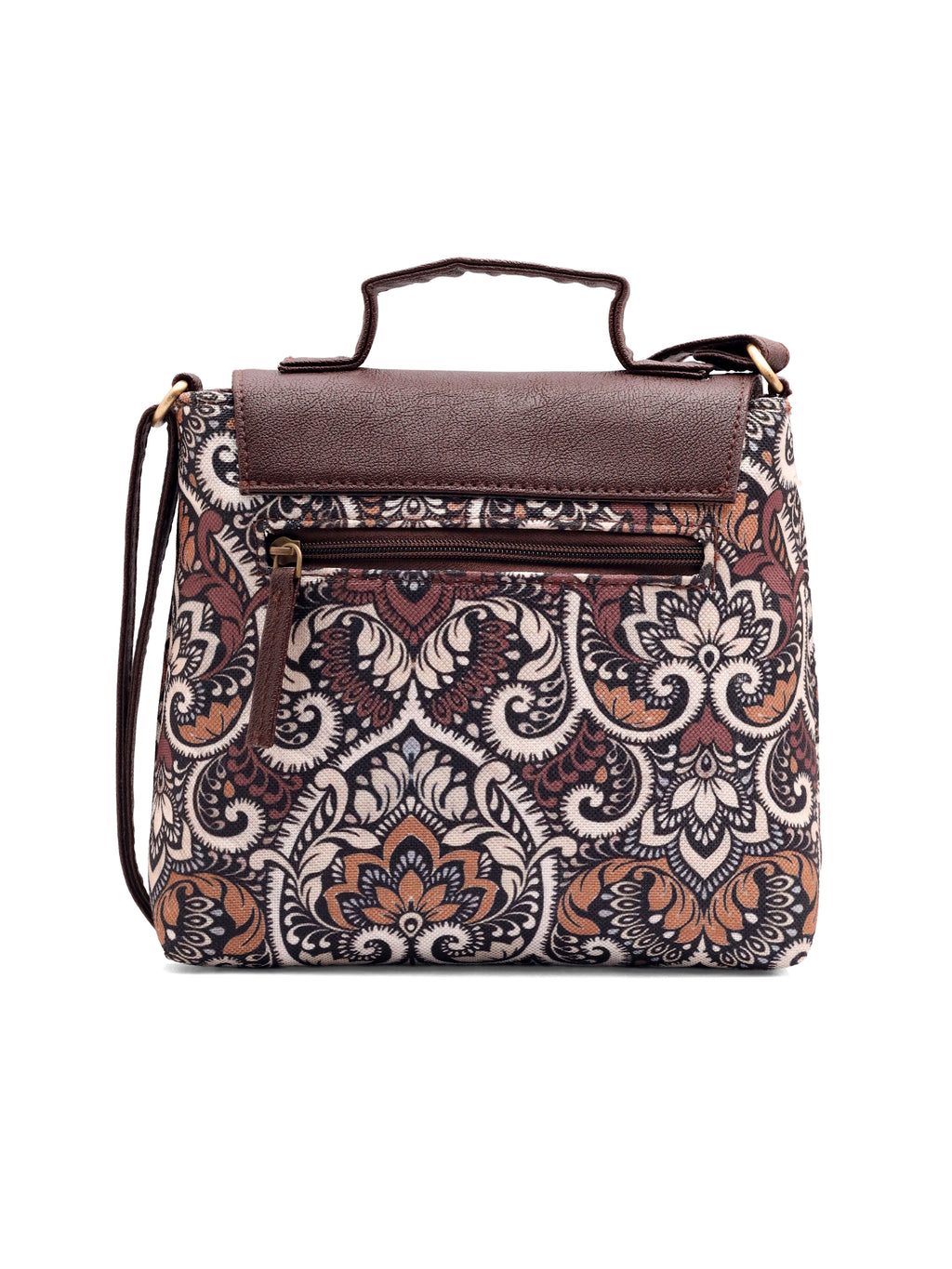 Earthcraft Collection | Dual Compartment Crossbody Sling | Floral Paisley