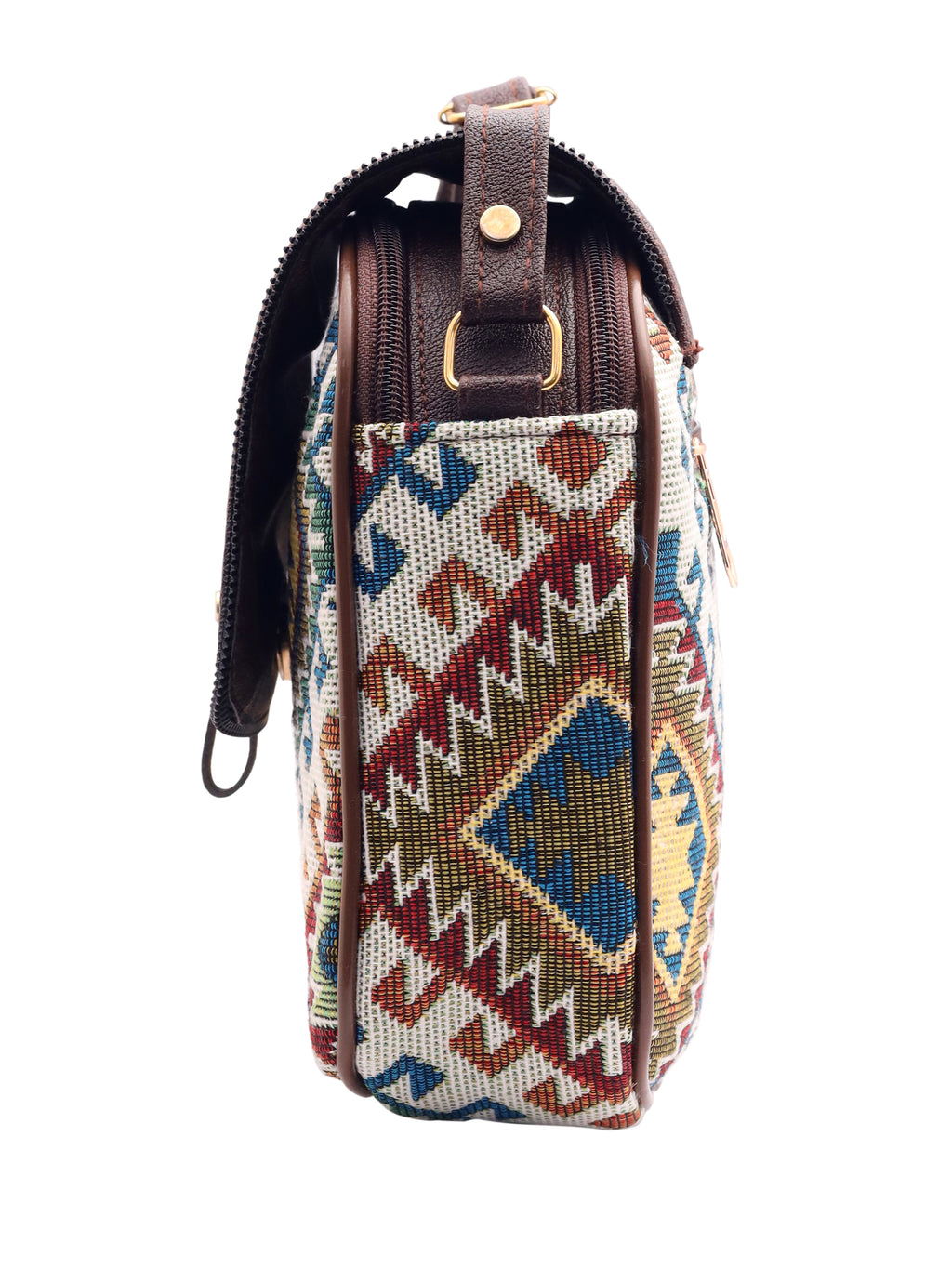 Urban Nomad Collection | Dual Compartment Crossbody Sling | Earthy Tribal