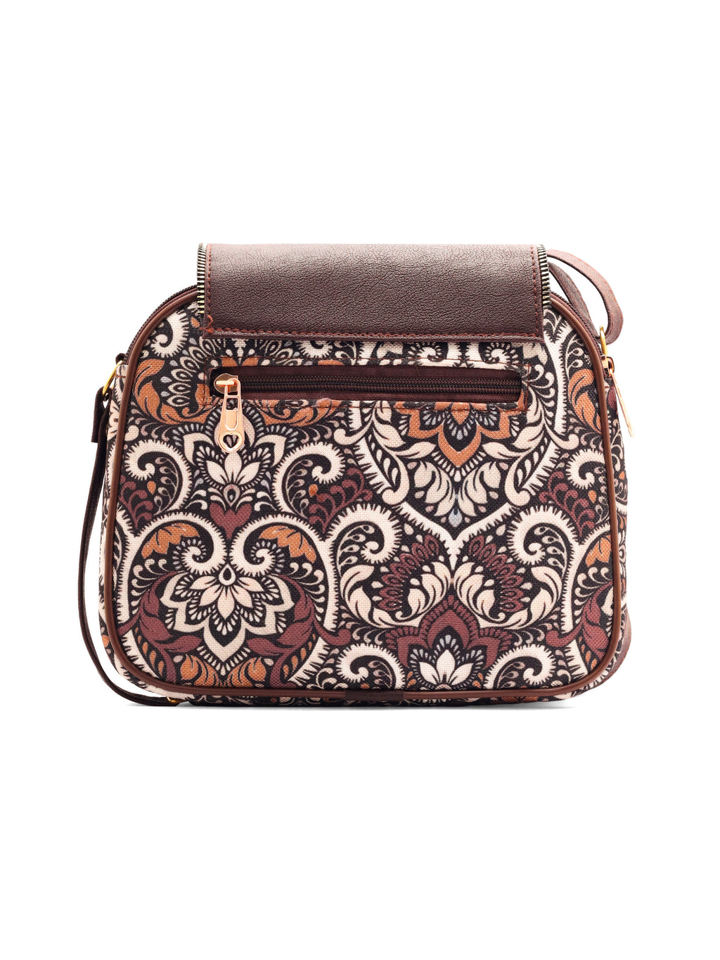 Urban Nomad Collection | Dual Compartment Crossbody Sling | Floral Paisley