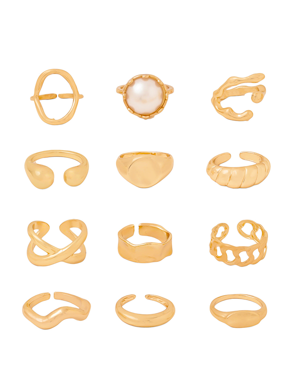 Stackable Finger Rings Set Of 12