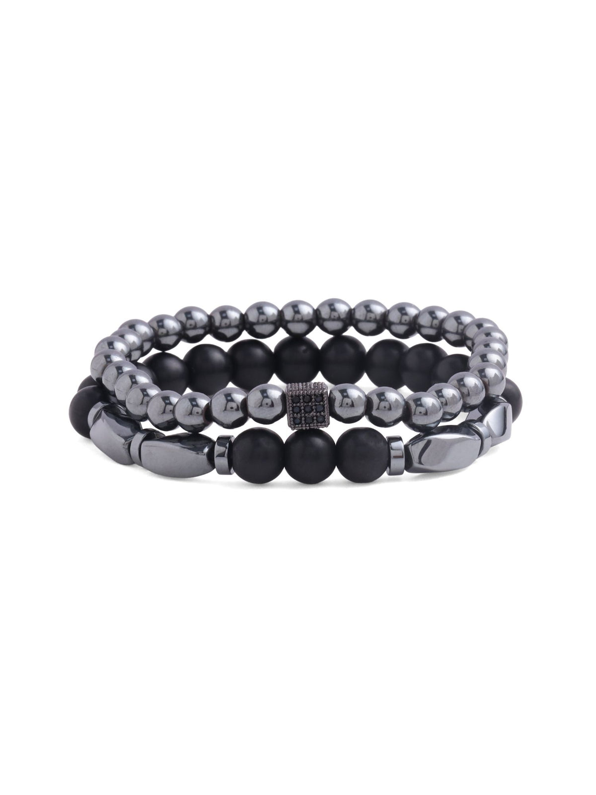 Black Hematite Layered Bracelet