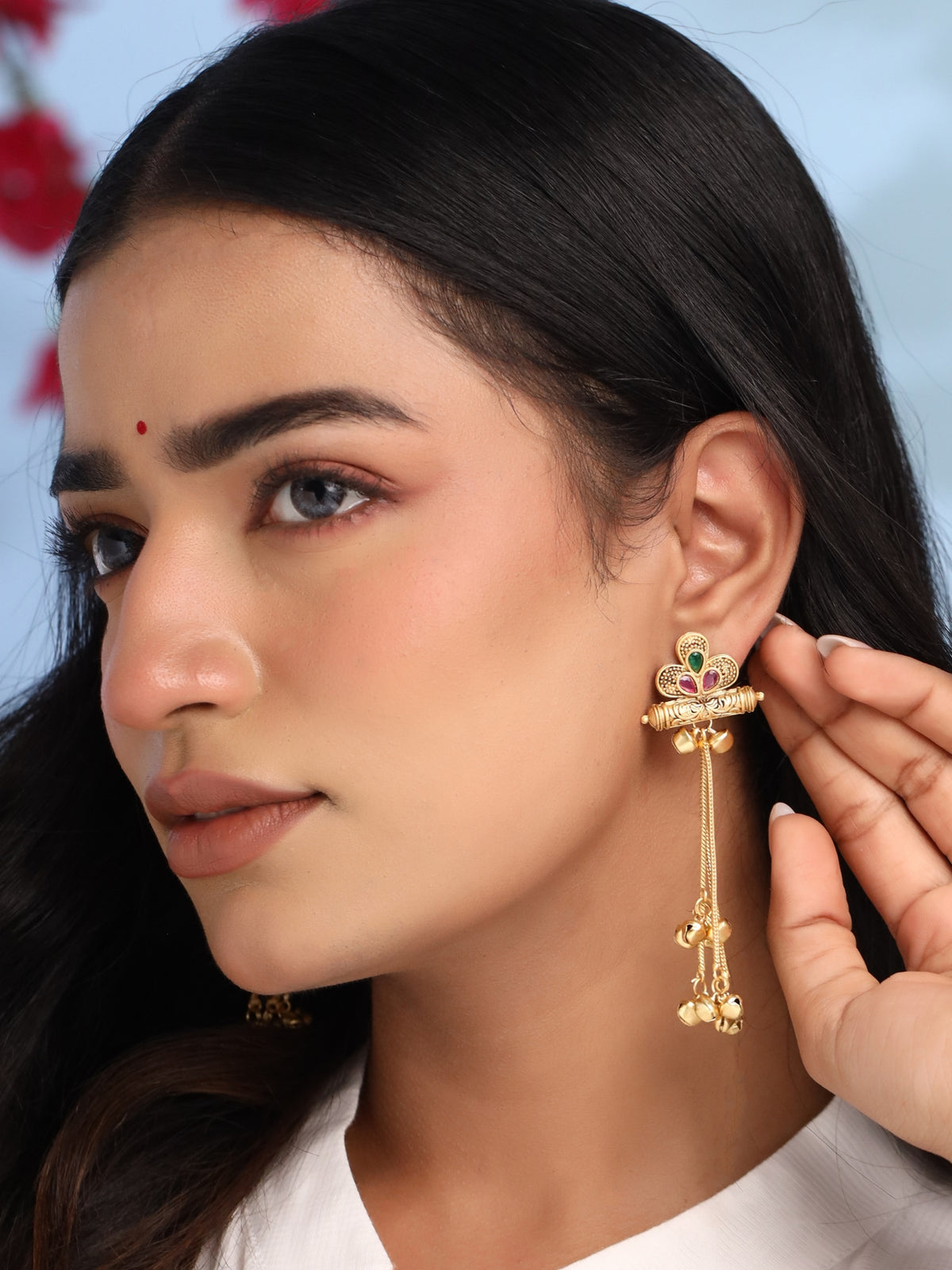 Kashmiri Ghungroo Tassel Earrings