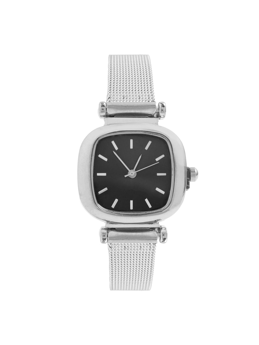 Lustre Black Analog Stainless Steel Wrist Watch