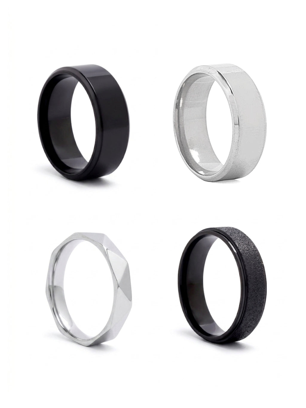 Textured Band Rings