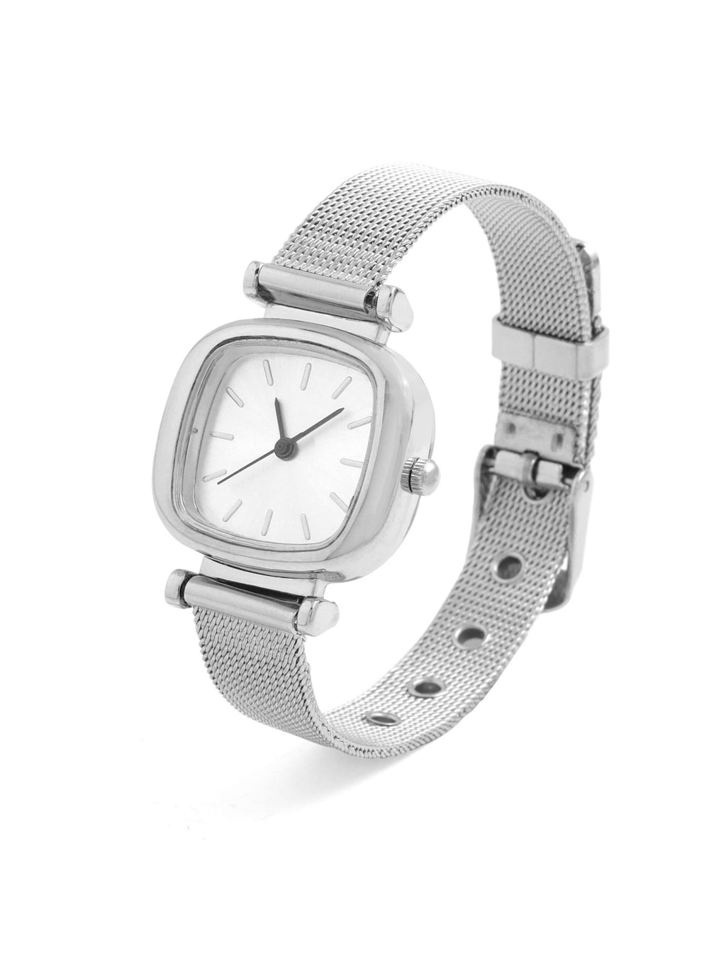 Lustre White Analog Stainless Steel Wrist Watch