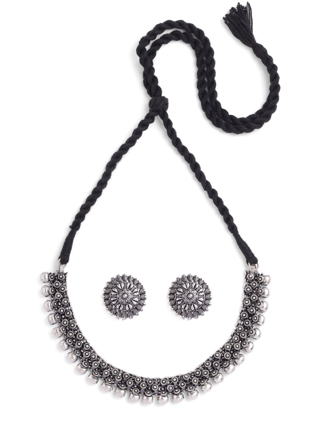 Oxidised Choker Earring Set