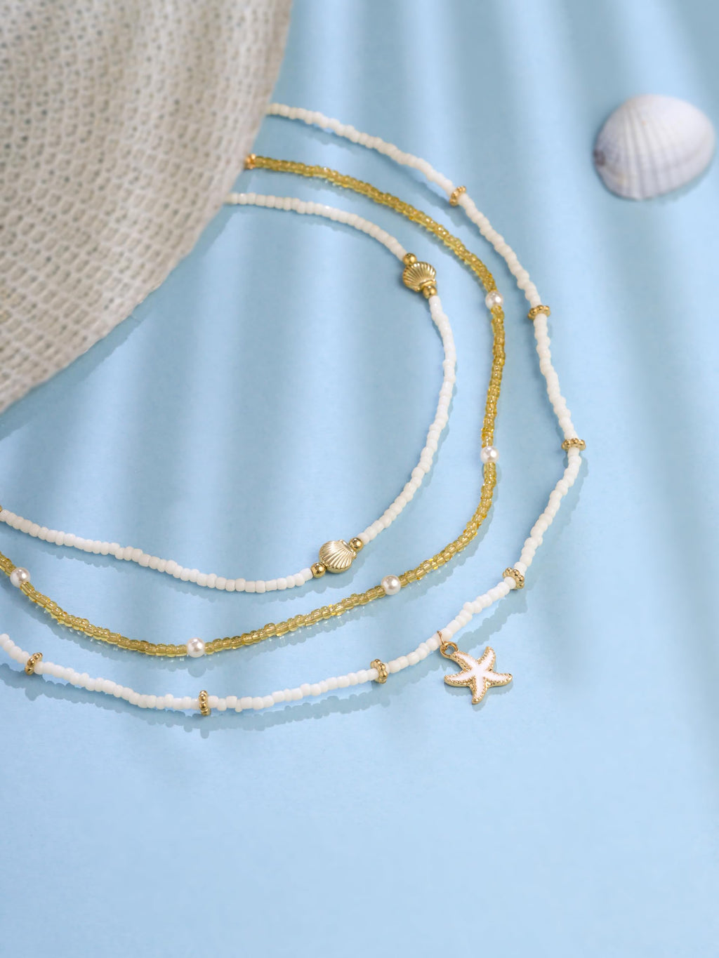 Pearl Starfish Layered Necklace