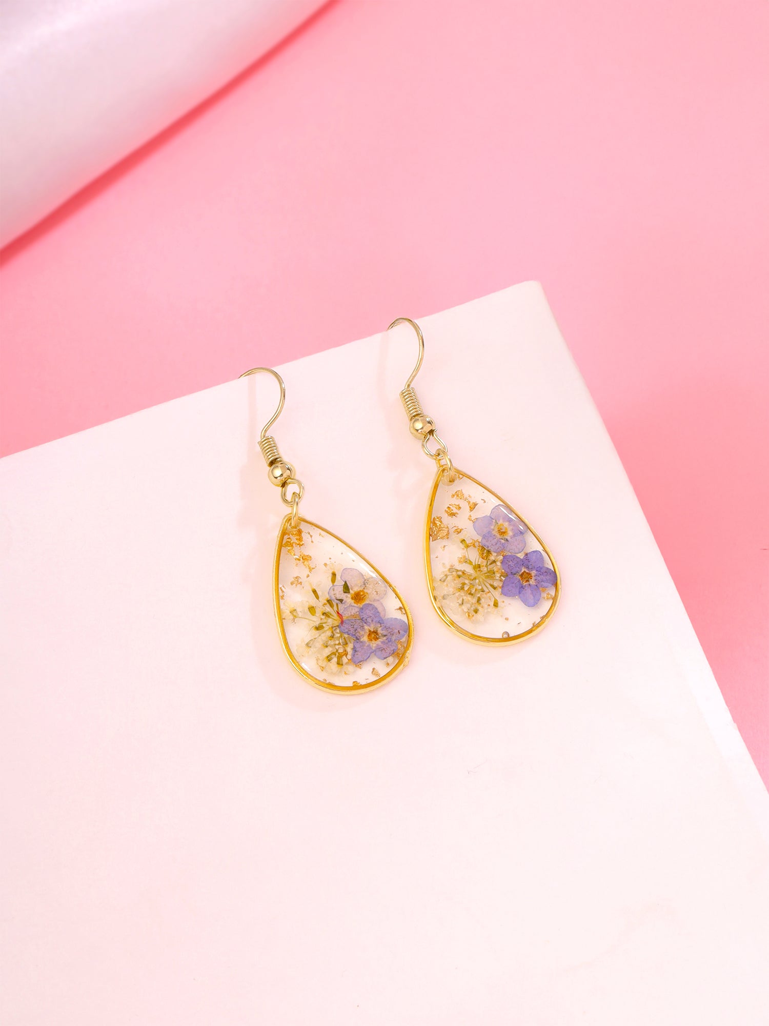 Dried Flower Korean Drop Earrings