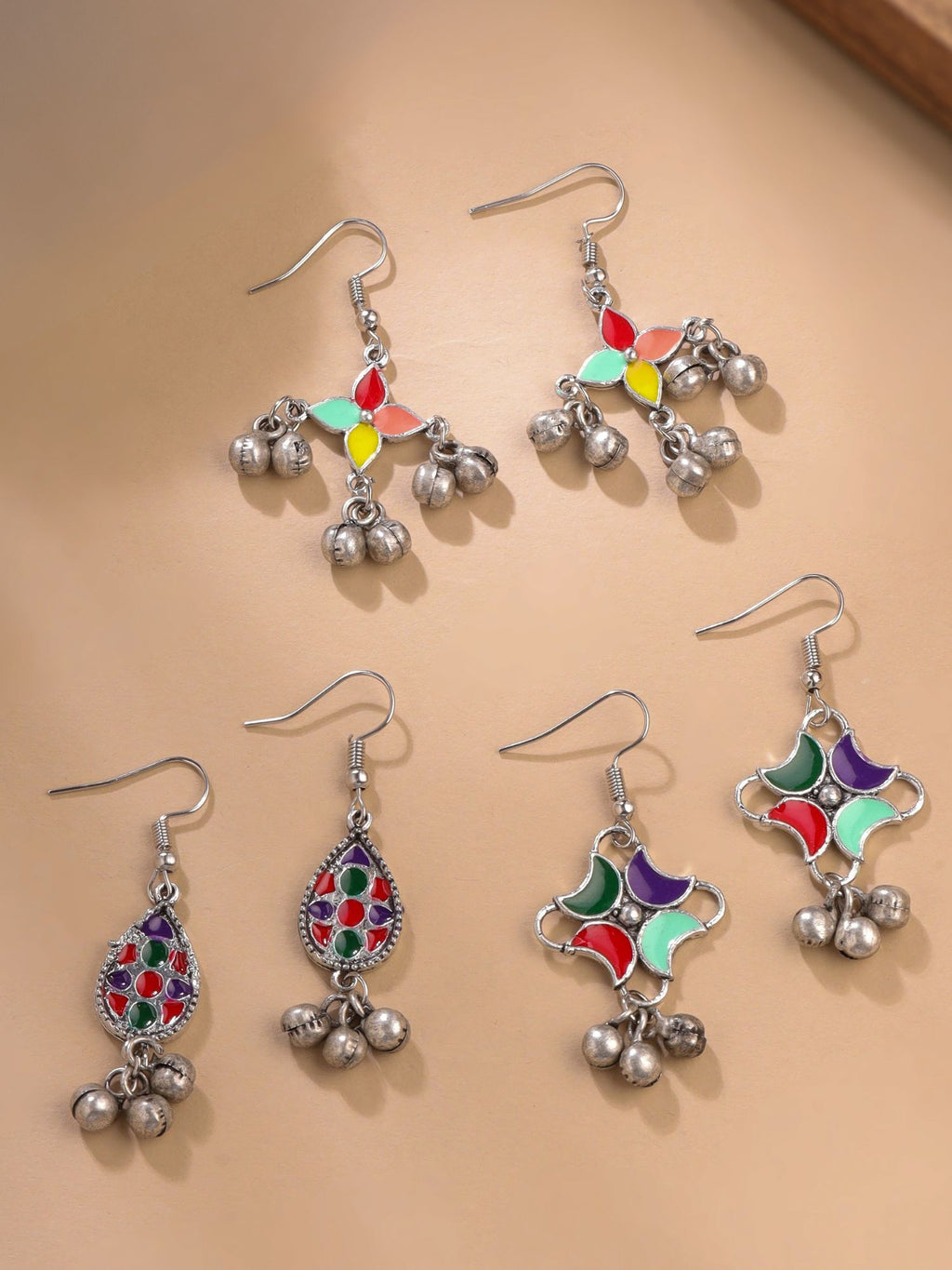 Oxidised Dangler Earrings