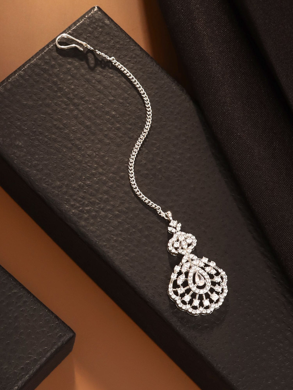 Floral Brass Maang Tikka