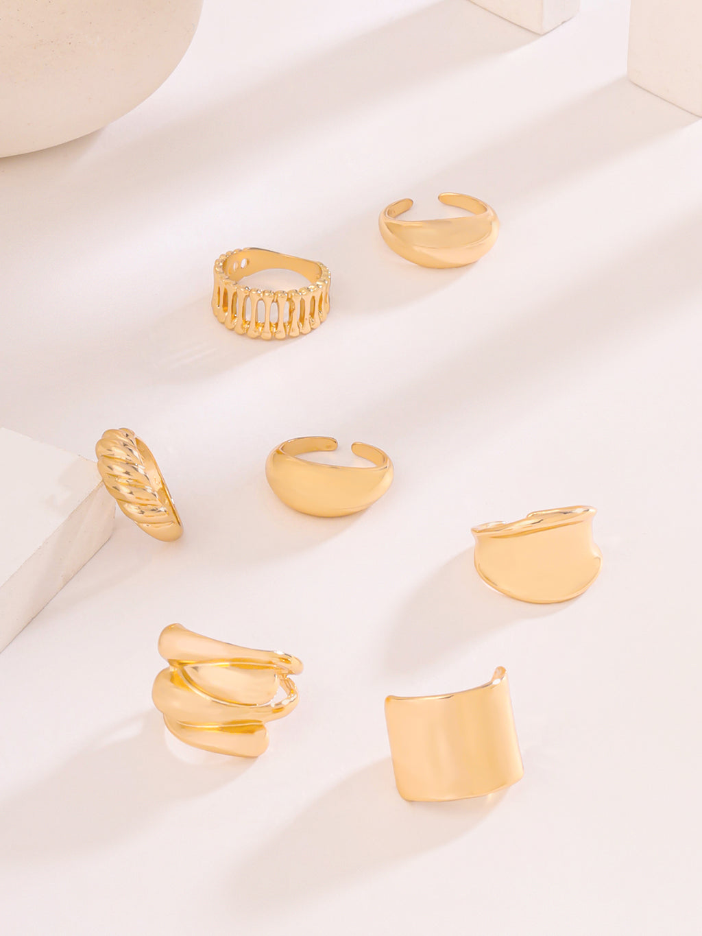 Stackable Finger Rings Set Of 7