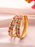 Meenakari Bangle Set White
