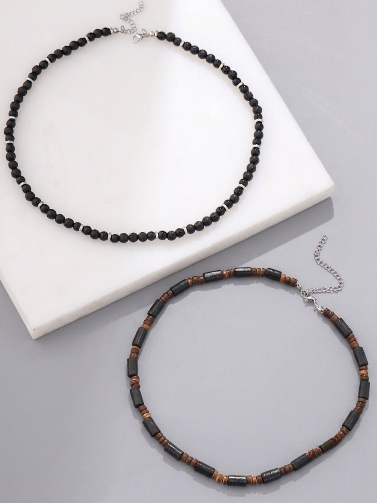 Black Lava Stone Chains