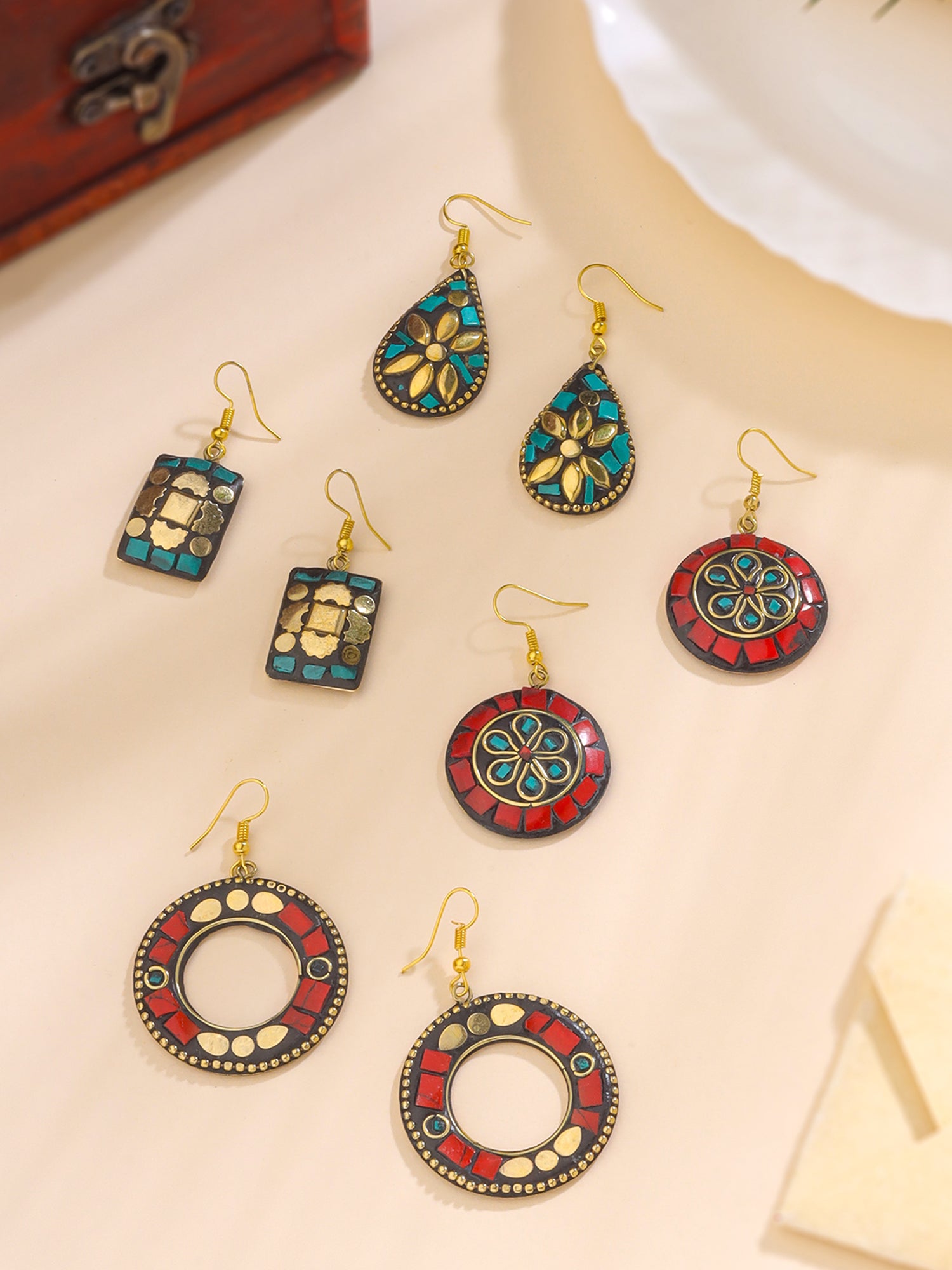 Ethnic Traditional Handmade Tibetan Earrings