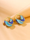 Enamel Hoop Earrings