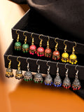 Meenakari Pearl Jhumkis
