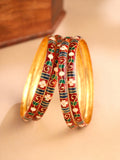 Meenakari Bangle Set Red
