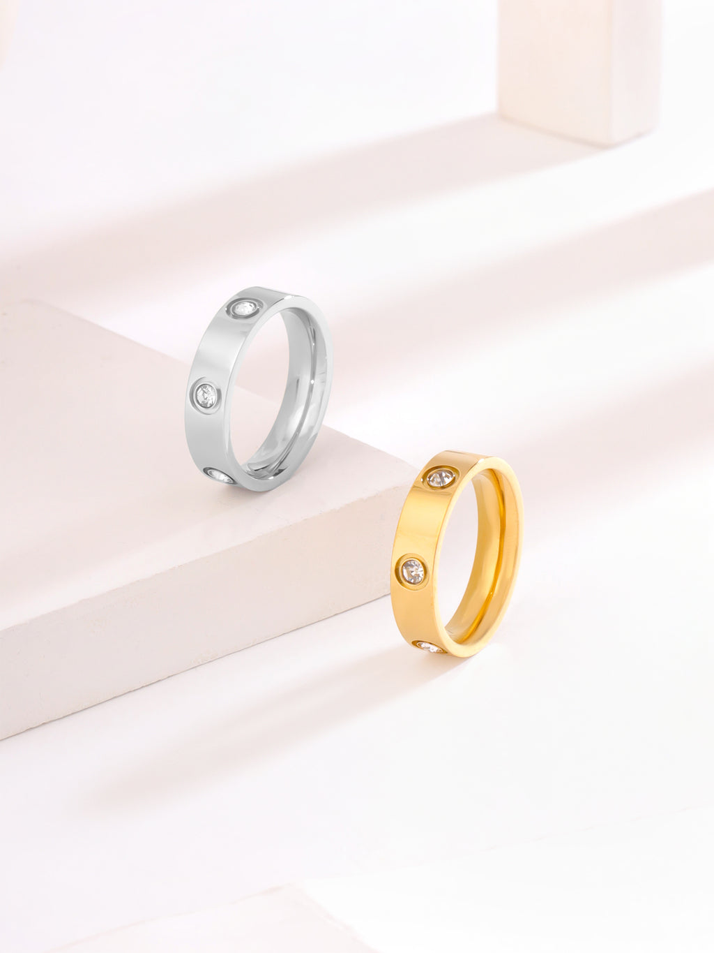 Statement Crystal Band Rings