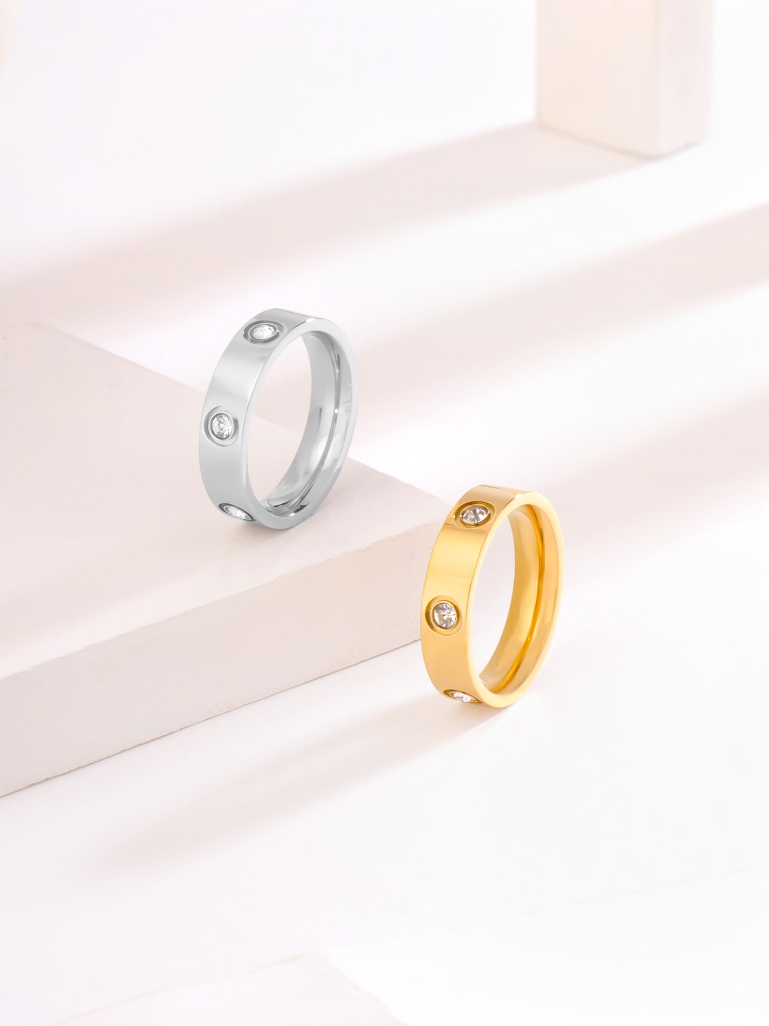 Statement Crystal Band Rings