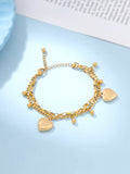 Layered Heart Bracelet Stack