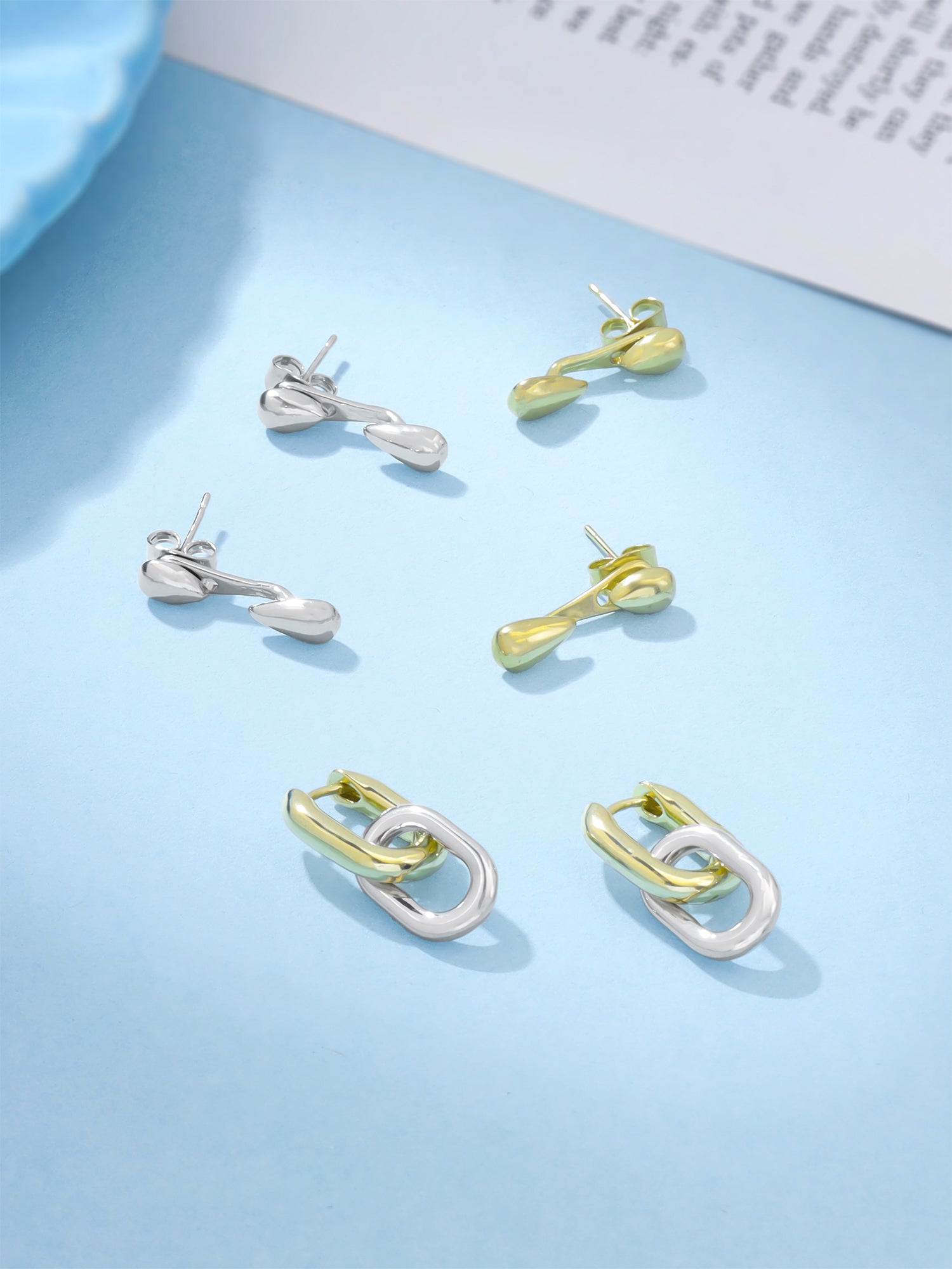 Stud Earrings Set of 3