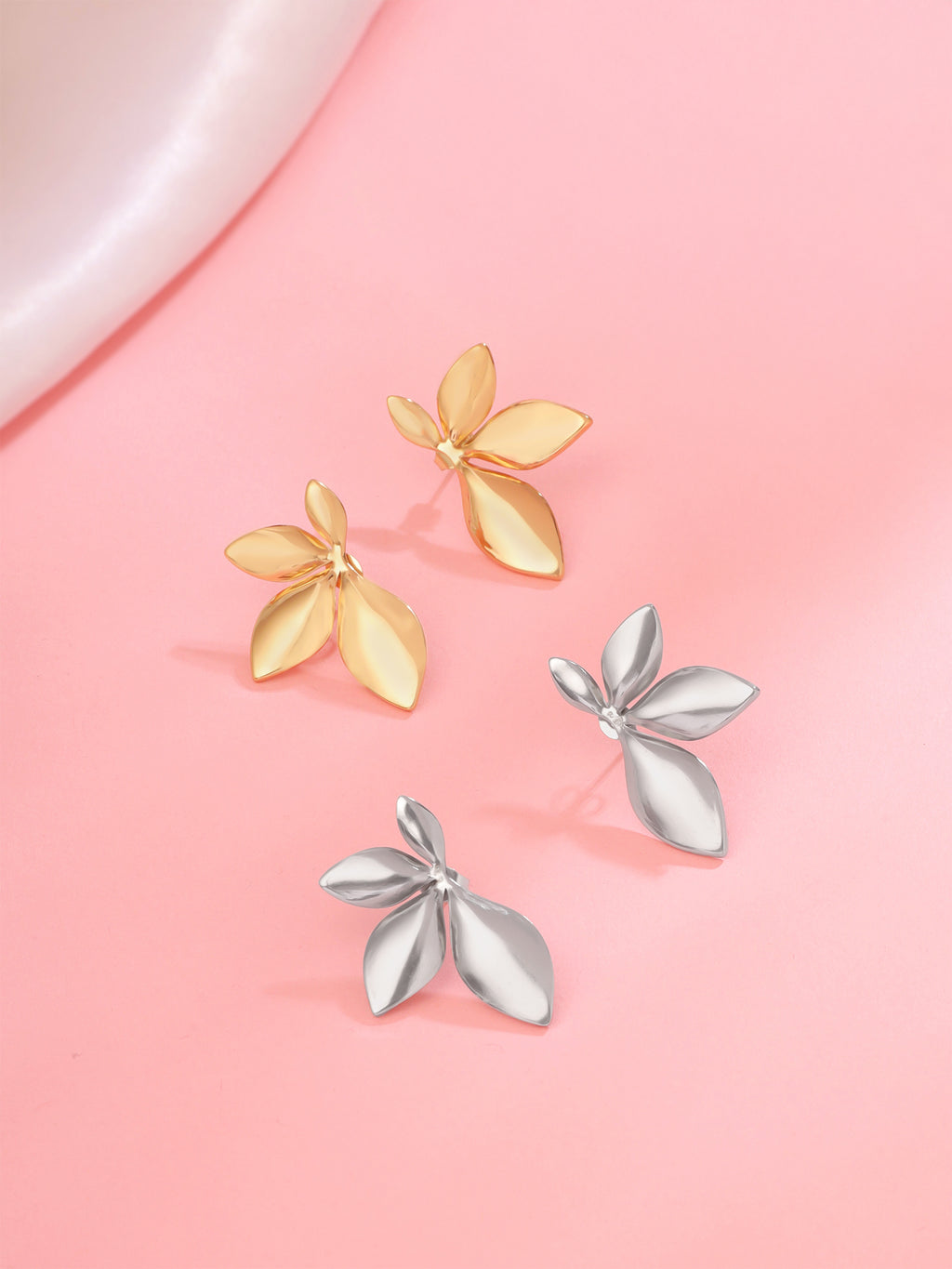 Statement Flower Korean Stud Drop Earrings