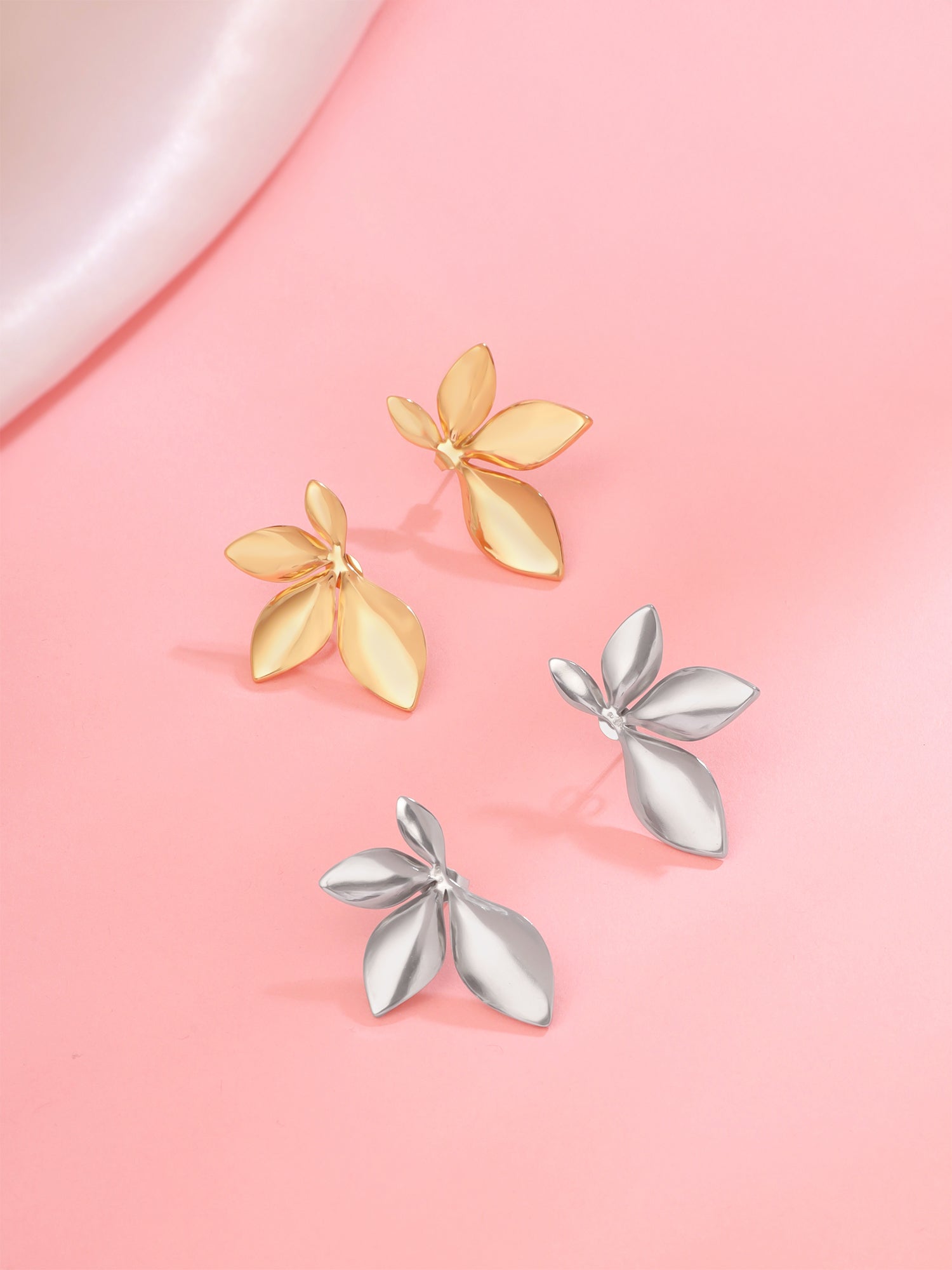 Statement Flower Korean Stud Drop Earrings