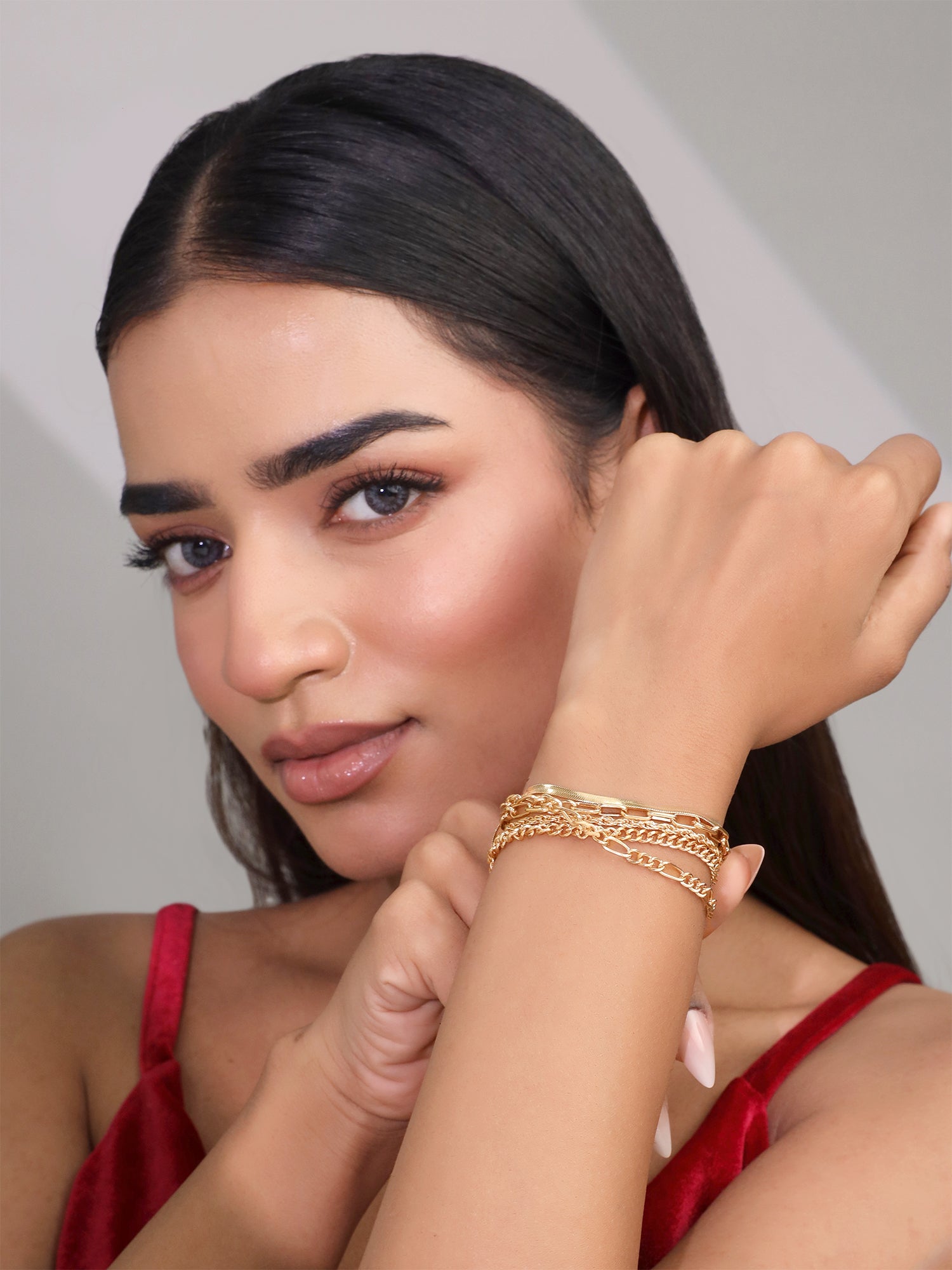 Five Layered Adjustable Stack Bracelet