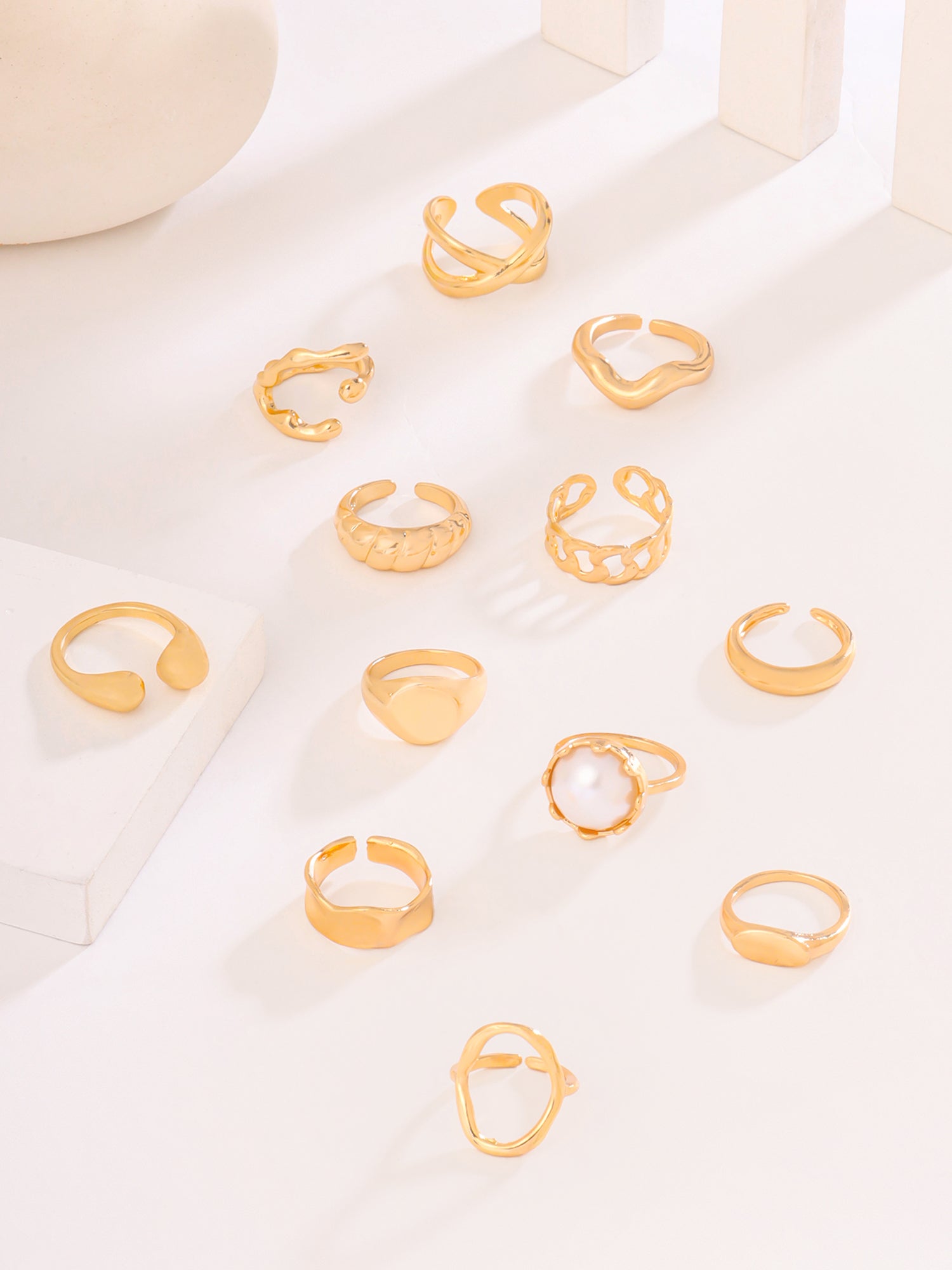 Stackable Finger Rings Set Of 12