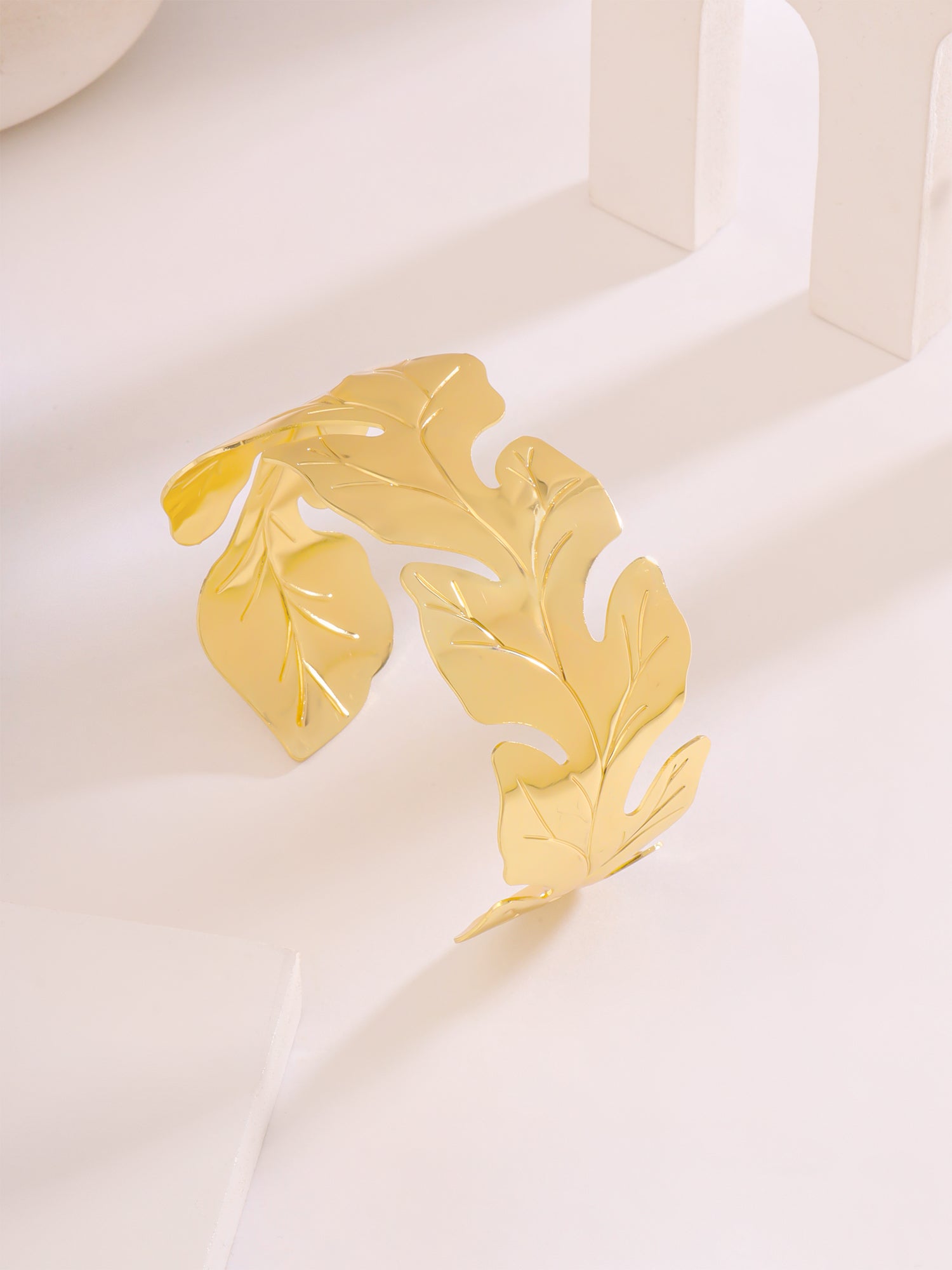Adjustable Leafy Cuff Bracelet
