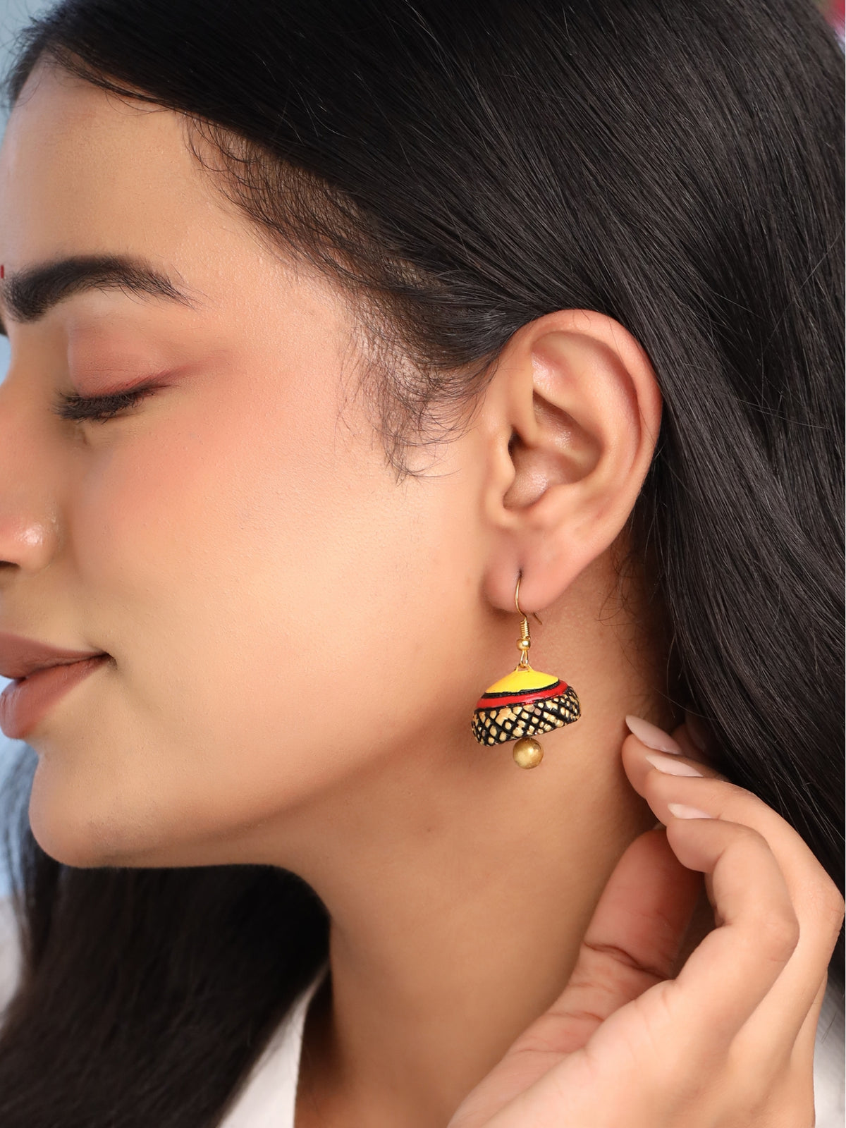 Handmade Terracotta Jhumka Earrings