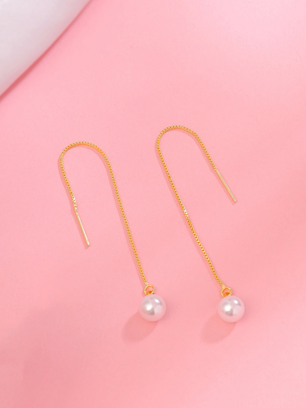 Pearl Sui Dhaga Long Dangler Threader Earrings