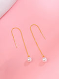Pearl Sui Dhaga Long Dangler Threader Earrings