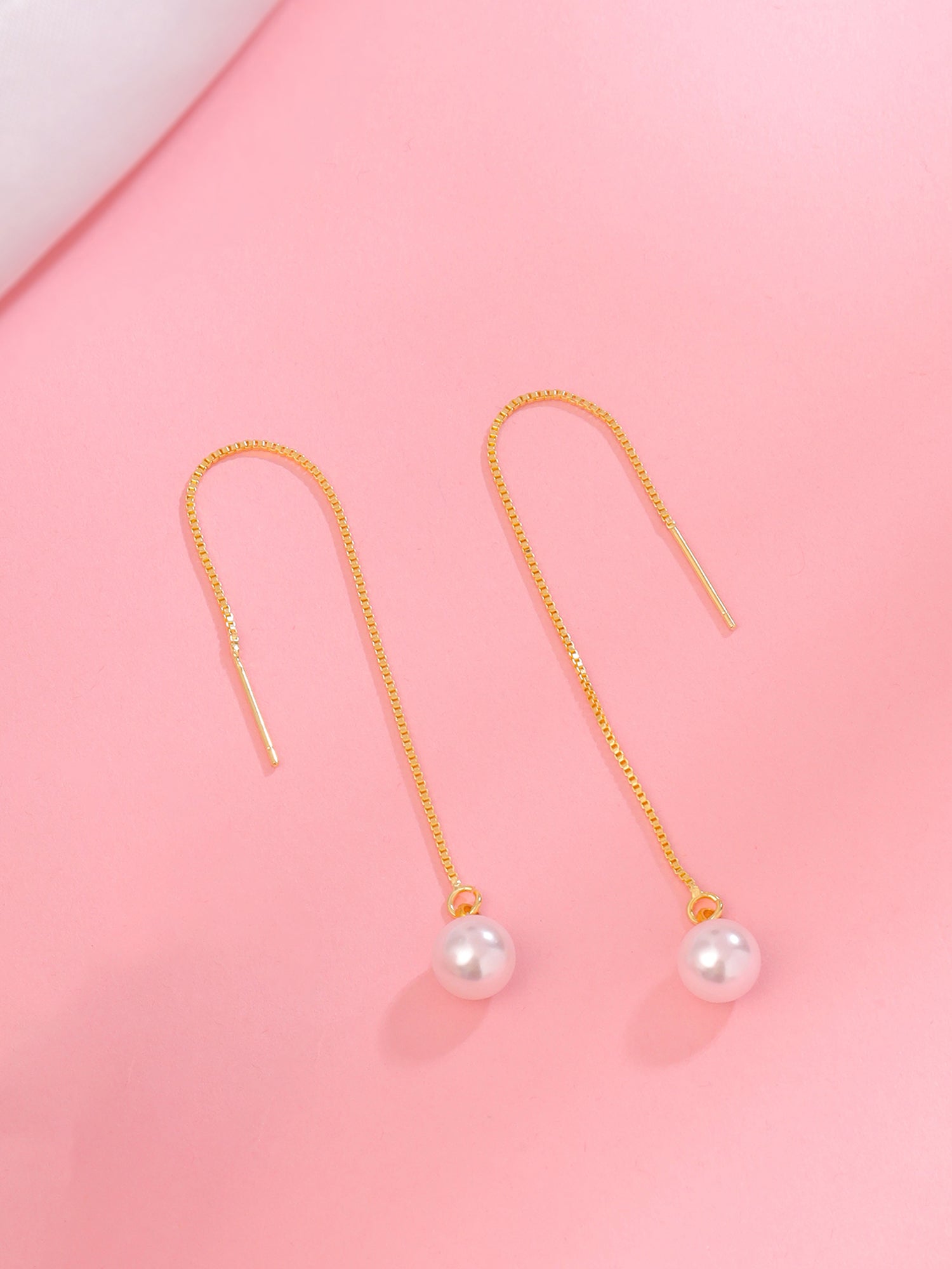 Pearl Sui Dhaga Long Dangler Threader Earrings
