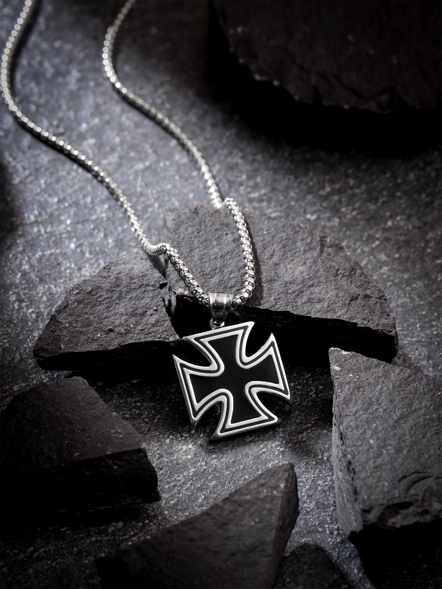 Square Cross Pendant Chain