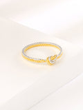 Dual Tone Knot Statement Ring