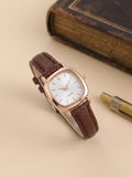 Mocha Square Analog Watch