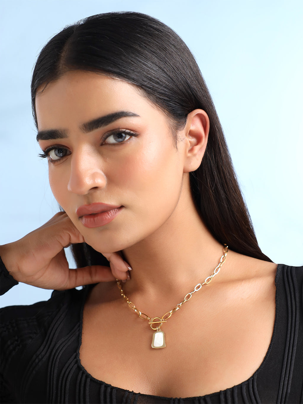 Interlock Statement Pendant Necklace