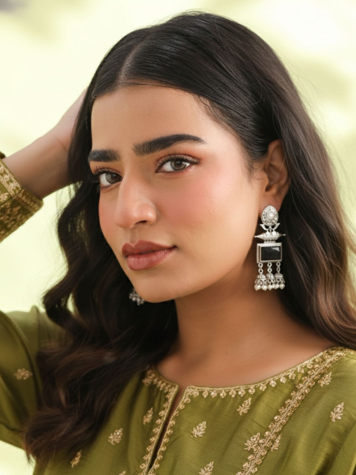 Oxidised Jhumka Earrings