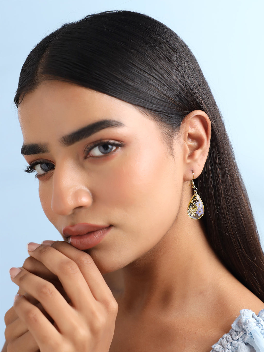 Dried Flower Korean Drop Earrings