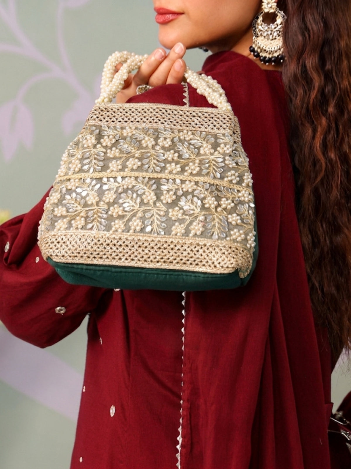 Mirror Work Potli Handbag