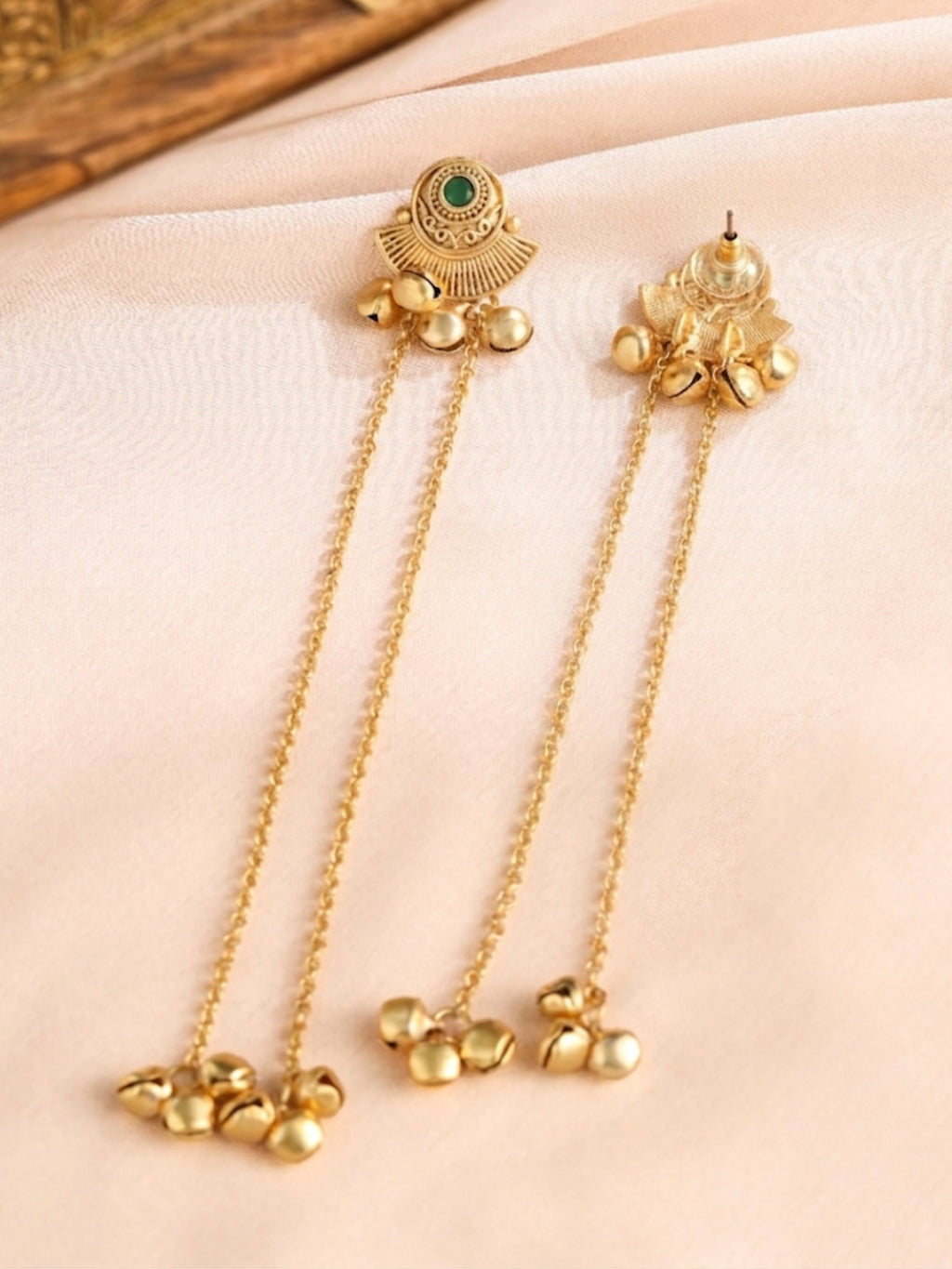 Kashmiri Long Ghungroo Earrings