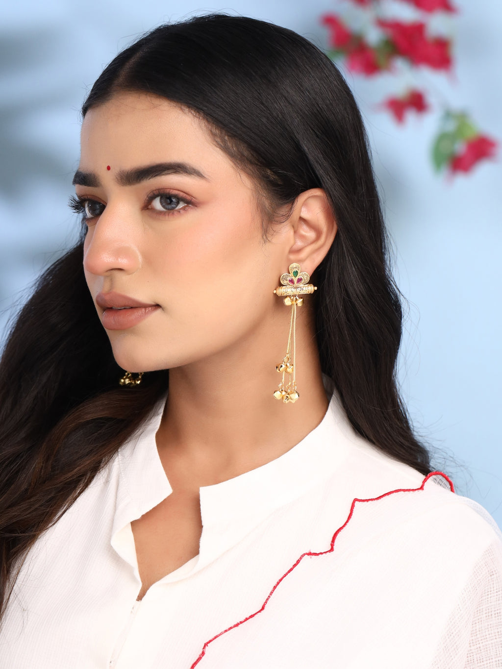 Kashmiri Ghungroo Tassel Earrings